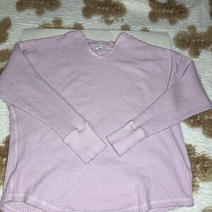 OFFLINE by Aerie Women's Waffle Pink Long Sleeve